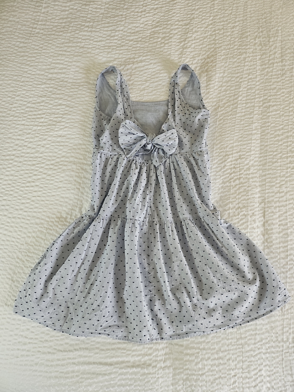 Babydoll Dress Striped Polka Dot Mini Open Back Spring Summer Picnic Bow Darling
